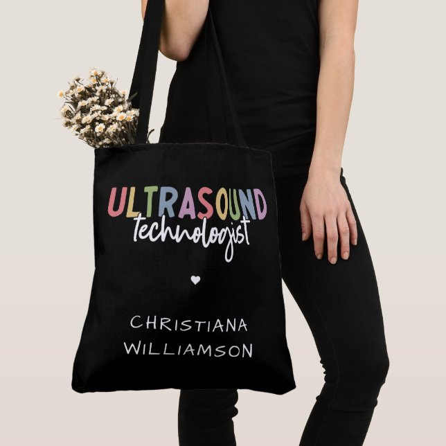 Tote Bag Nom personnalisé Ultrasound Technologist Cadeaux (De près)