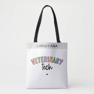 Tote Bag Nom personnalisé Vétérinaire Technicien vétérina