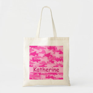 Tote Bag Nom rose de camouflage de Camo personnalisé