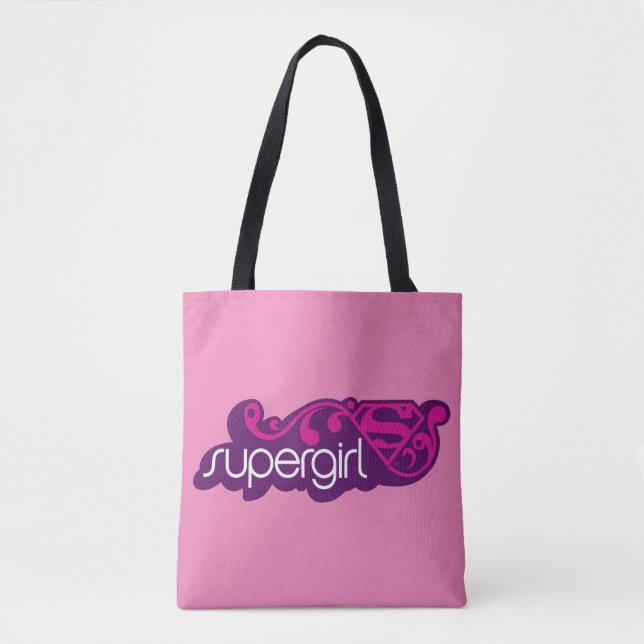 Tote Bag Nom Super Supergirl et Bouclier S (Devant)
