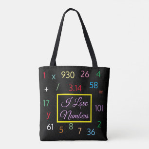 Tote Bag Nombres pour toujours : Noir