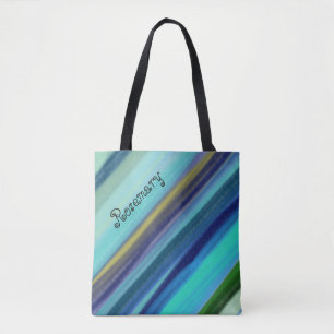 Tote Bag Noms personnalisés Teintes de l'océan en haute mer