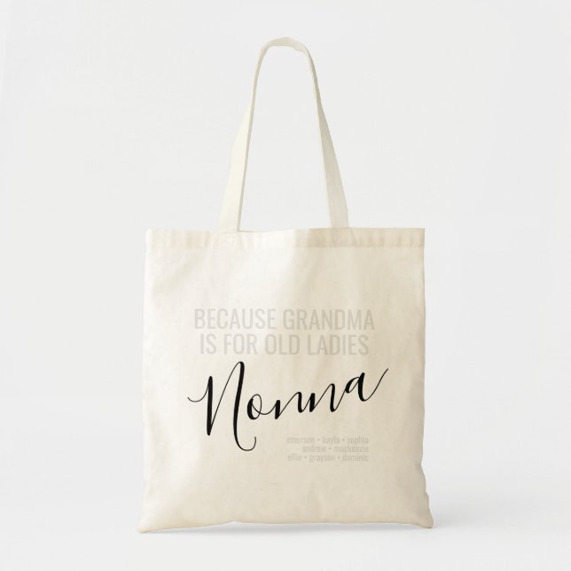 Tote Bag Nonna - Grand-mère est pour les petites filles (Devant)