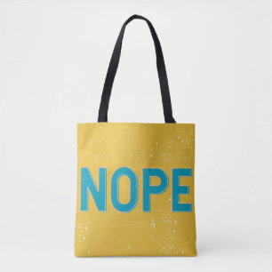 Tote Bag NOPE Typographie en noir et blanc