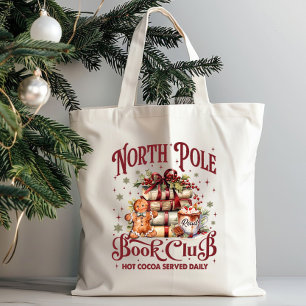 Tote Bag North Pole Book Club Holiday Book Lover Cadeau