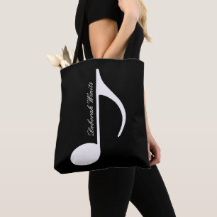 Tote Bag Note musicale graphique personnalisée fourre-tout