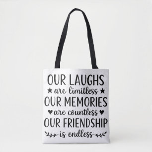 Tote Bag Notre Citation d'Amitié aux Rires Illimités 