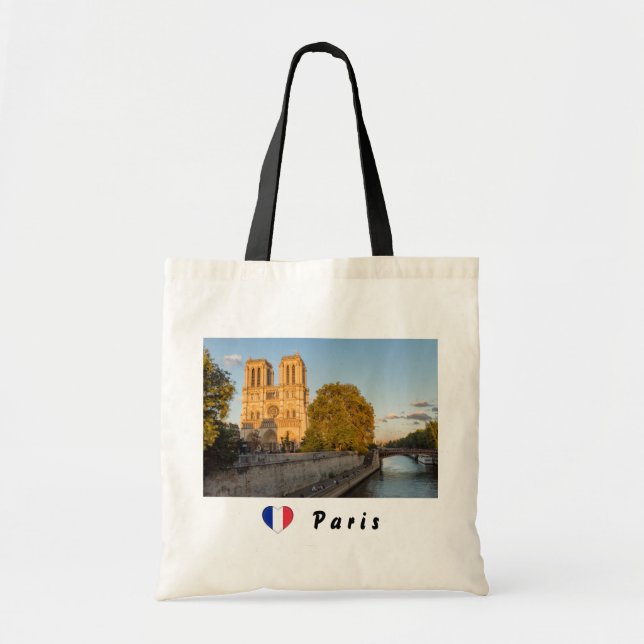 Tote Bag Notre Dame de Paris à l'Heure d'or - Paris, France (Devant)