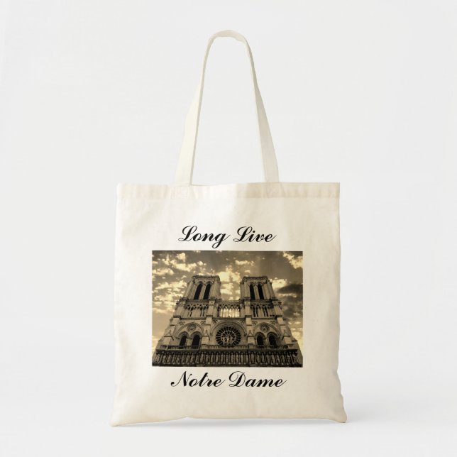Tote Bag Notre Dame Paris La Cathédrale de France Vive (Devant)
