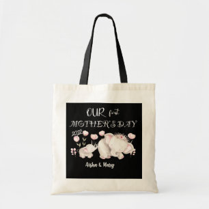 Tote Bag Notre première Fête des mères Eléphant Joyeux Prem