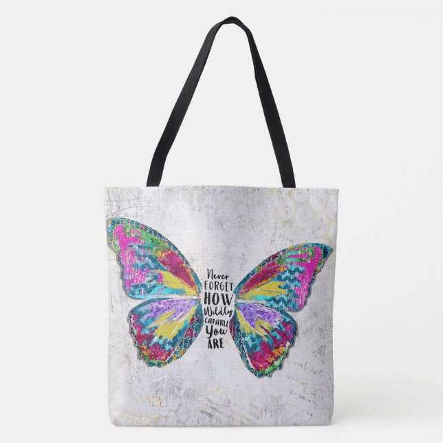 Tote Bag N'Oubliez Jamais À Quel Point Vous Êtes Capable (Devant)