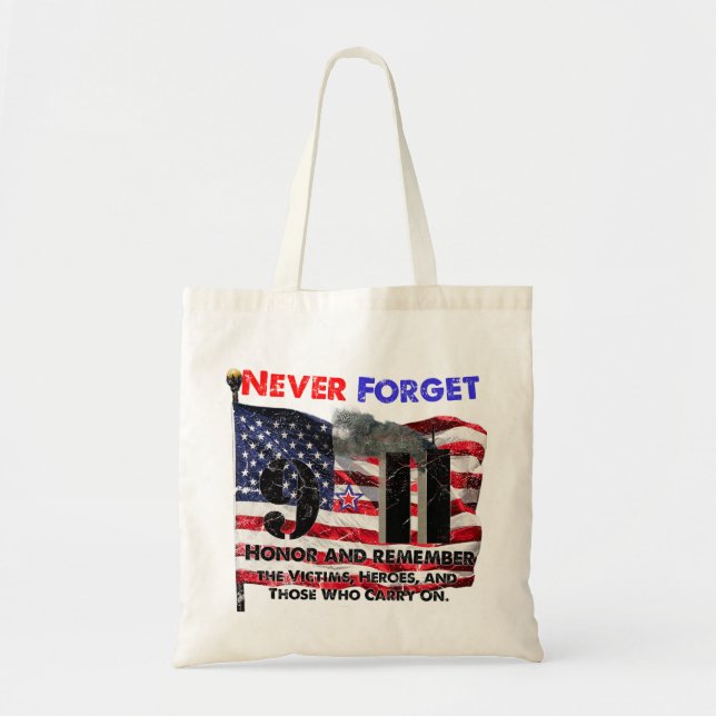 Tote Bag N'oubliez jamais le 11 septembre (Devant)