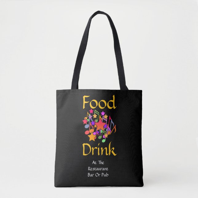 Tote Bag Nourriture Boisson Au Restaurant Bar Ou Pub Étoile (Devant)