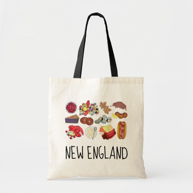 Tote Bag Nourriture Côtière Nouvelle-Angleterre Amérique du (Devant)