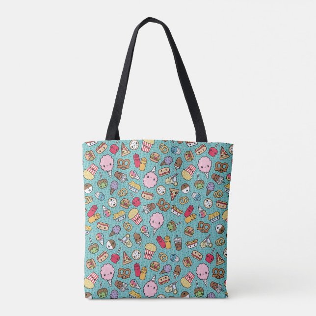 Tote Bag Nourriture industrielle mignonne (Dos)