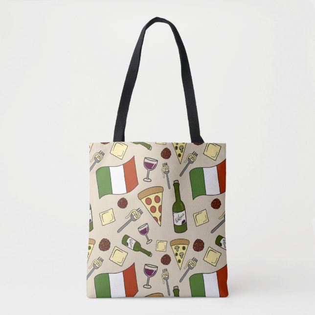 Tote Bag Nourriture italienne Fourre-tout (Devant)