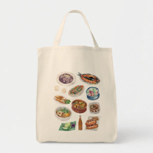 Tote Bag Nourriture traditionnelle philippine en Pinoy aqua