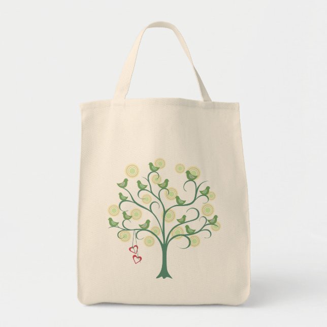 Tote Bag Nous aimons le llustration vert Eco Fourre-tout (Devant)