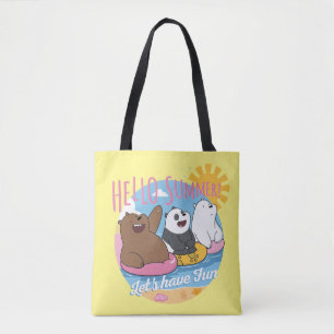 Tote Bag Nous Ours Nus - Bonjour été! Amusons-nous