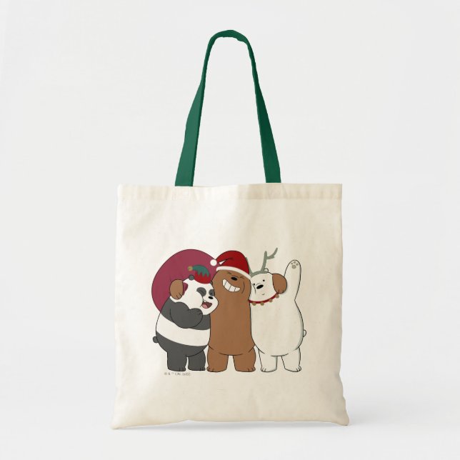 Tote Bag Nous Ours Nus - Bonnes Fêtes (Devant)