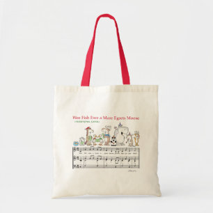 Tote Bag NOUS POISSONS EWE A MARE EGRETS MOOSE Sandra Boynt