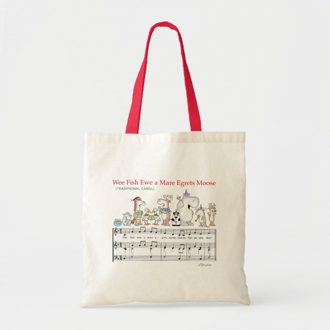 Tote Bag NOUS POISSONS EWE A MARE EGRETS MOOSE Sandra Boynt (Devant)