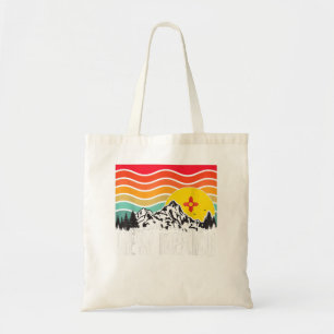 Tote Bag Nouveau-Mexique Graphic Retro État Arbres Montagne