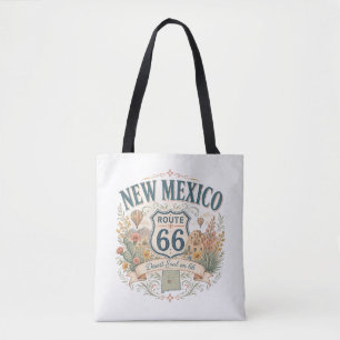 Tote Bag Nouveau Mexique Route 66 Desert Soul Bohème