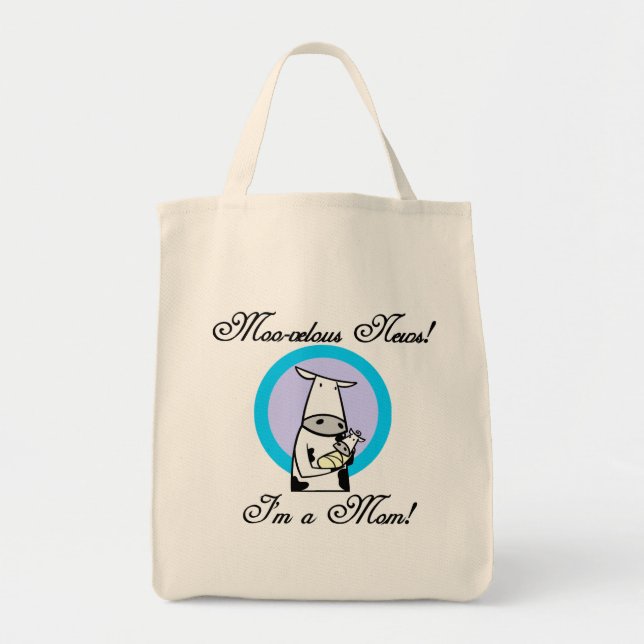 Tote Bag Nouveau Moo-velous Maman Tshirts et cadeaux (Devant)