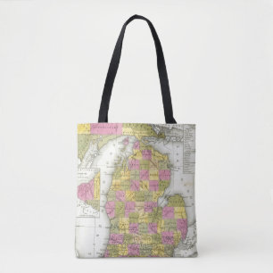 Tote Bag Nouvelle carte du Michigan 2