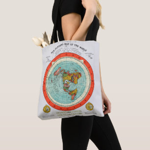 Tote Bag Nouvelle carte standard de la terre plate Earther