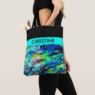 Tote Bag Nouvelle-Zélande Abalone Paua Shell Motif 1
