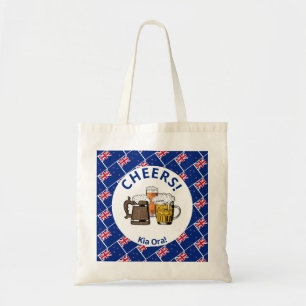 Tote Bag NOUVELLE ZÉLANDE Aotearoa Dessin 3 Cheers Kia Ora!