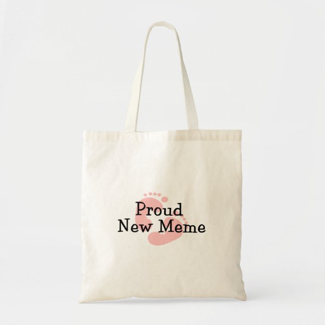 Tote Bag Nouvelles empreintes de pas fières de bébé de Meme (Devant)