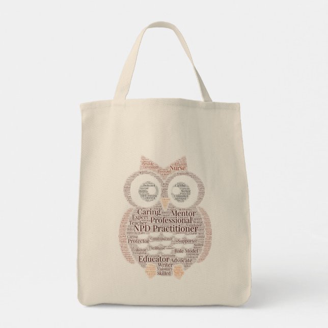 Tote Bag NPD Owl sur Natural Grocery Fourre-tout (Dos)