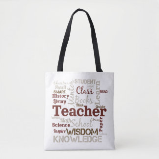 Tote Bag Nuage de mots pour les enseignants