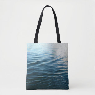 Tote Bag Nuances d'eau bleue Photographie de la nature Abst