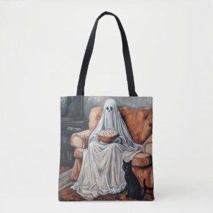 Tote Bag Nuit de cinéma éffrayante Télévision à écran fan