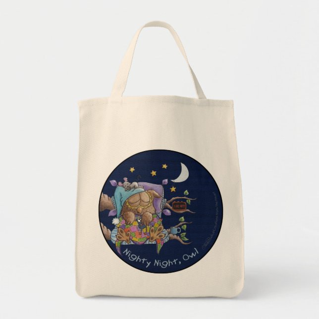 Tote Bag Nuit, Hibou (Devant)
