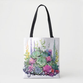 Tote Bag Oasis de jardin succulent