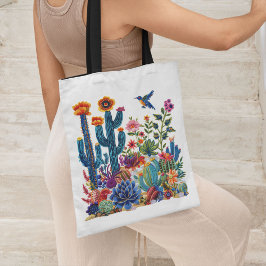Tote Bag Oasis fleurie du désert