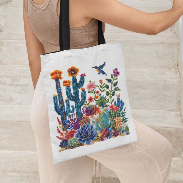 Tote Bag Oasis fleurie du désert (Créateur téléchargé)