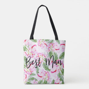 Tote Bag Oasis Tropical Vert Rose Meilleur Homme Mariage Fê