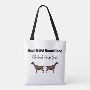 Tote Bag Oberhasli, chèvre laitière personnalisée