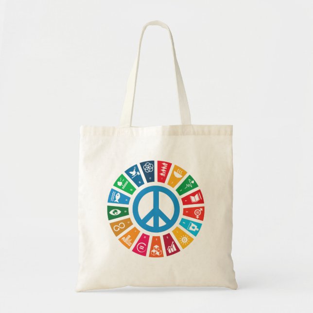 Tote Bag Objectifs mondiaux de durabilité de la paix Inspir (Devant)