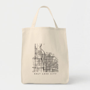 Tote Bag Obscurité minimaliste de plan de ville de ville d
