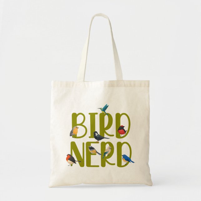 Tote Bag Observation Nerd des oiseaux (Devant)