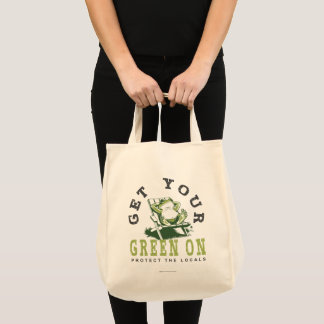 Tote Bag Obtenez Votre Vert Sur La Grenouille Amusante Éco-