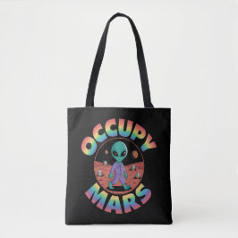 Tote Bag Occupy Mars : Explorez l'espace avec Falcon 9 & El