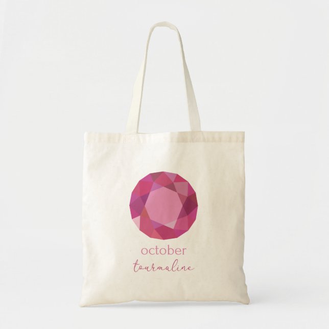 Tote Bag Octobre Birthstone Tourmaline (Devant)